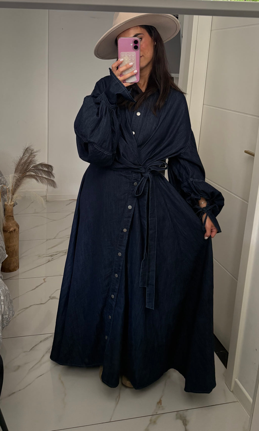 Alma Dress - Raw Denim